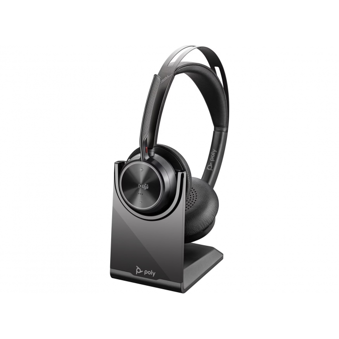 Беспроводная гарнитура POLY VOYAGER FOCUS 2 USB-C Microsoft Teams + USB-C/A Adapter + charge stand [9T9J6AA] i464600