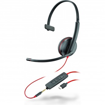 Гарнитура для компьютера USB-A PLANTRONICS BLACKWIRE C3215-A